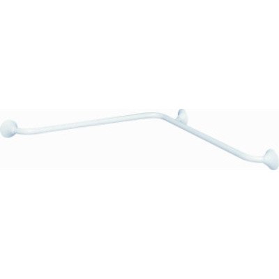 Handicare Linido horizontale hoekwandbeugel 60x60cm rvs gecoat wit