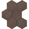 Ragno Rewind Vloer- en wandtegel hexagon 18x21cm 9.5mm R9 porcellanato Tobacco SW222891