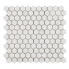 Ore Ceramics Hexagon Mozaïektegel 30x30cm 7mm porcellanato White SW107404