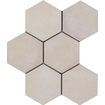 Ragno Rewind Vloer- en wandtegel hexagon 18x21cm 9.5mm R9 porcellanato Polvere SW24187