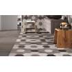 Ragno Rewind Vloer- en wandtegel hexagon 18x21cm 9.5mm R9 porcellanato Peltro SW24139