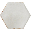 Cir Cotto del campiano Wandtegel 15.8x18.3cm Hexagon Bianco 10mm Glans Wit SW856413