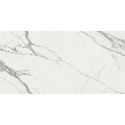 Abk imoker Signoria Vloer- en wandtegel - 60x120cm - gerectificeerd - marmerlook - glans Statuario Light (wit)