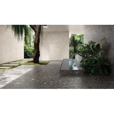 Cercom Ceppo di gres Vloertegel 600X600 Nero 9,5mm Mat Ret.R10