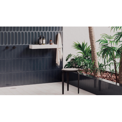 Vtwonen Shapes Wandtegel - 7.5x30cm - straight - glans titanium blue