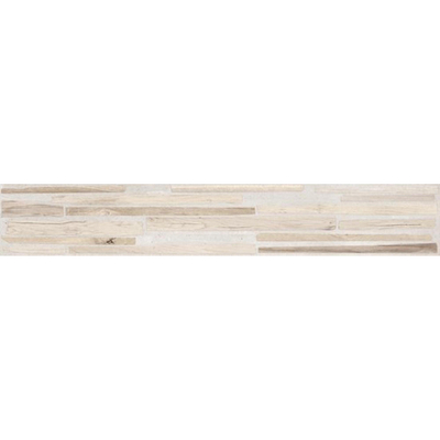 Colorker Ragnar fushion Vloertegel - 20x120cm - 8mm - gerectificeerd - R10 - houtlook decor - mat white (wit)