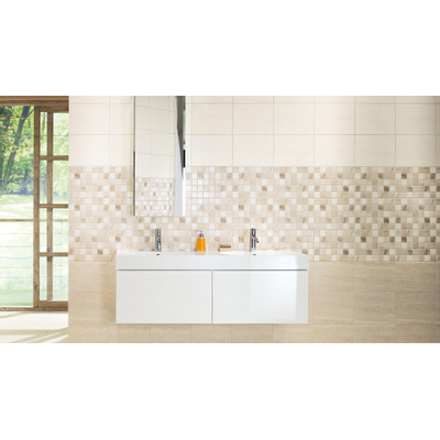 Rako Lazio Wandtegel 30x60cm 10mm witte scherf Beige