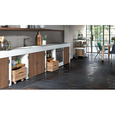 Serenissima Costruire Vloertegel 300X1200 Nero 10mm Mat Ret.R10