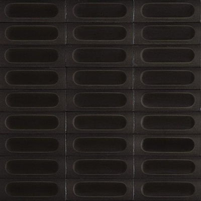 Vtwonen Chop Wandtegel - 5x15cm - 3D - mat nero