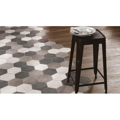 Ragno Rewind Vloer- en wandtegel hexagon 18x21cm 9.5mm R9 porcellanato Vanilla