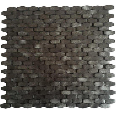 Dune Halley wandtegel - mozaïek - 30x30cm - 5mm - Gunmetal