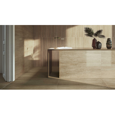 Serenissima Travertini Due Vloer- en wandtegel 60x120cm 10mm gerectificeerd R10 porcellanato glans Beige