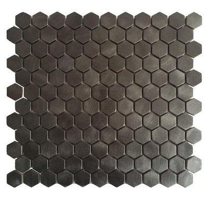 Dune Reflections Wandtegel - mozaïek - 30x30cm - 8mm - Gunmetal mat