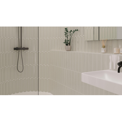 Vtwonen Shapes Wandtegel - 7.5x30cm - straight - glans greige