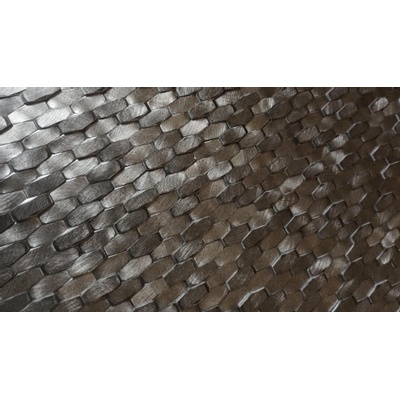 Dune Halley wandtegel - mozaïek - 30x30cm - 5mm - Gunmetal