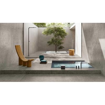 Serenissima Concreta vloer en wandtegel - 60x120cm - 9.5mm - rechthoek - R10 - gerectificeerd - Titanio mat