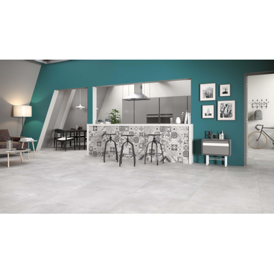 Rondine Volcano Vloertegel 1000X1000 White 8,5mm Mat Ret.R10