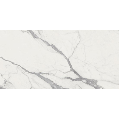 Abk imoker Signoria Vloer- en wandtegel - 60x120cm - gerectificeerd - marmerlook - glans Statuario Light (wit)