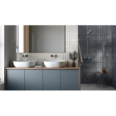 Ragno Glace Wandtegel - 7.5x20cm - glans blu notte