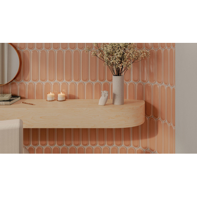 Vtwonen Shapes Wandtegel - 7.5x30cm - straight - glans toffee