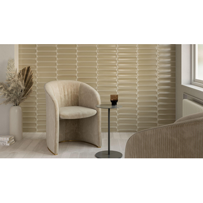 Vtwonen Shapes Wandtegel - 7.5x30cm - round - glans olive