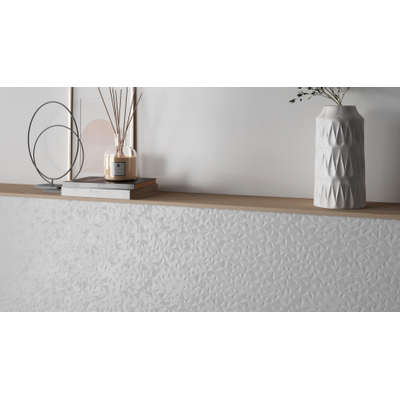 Colorker Iris Wandtegel Decor - 30x60cm - 10.4mm - gerectificeerd - mat white (wit)