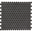 The Mosaic Factory London mozaïektegel - 31.5x29.4cm - wand en vloertegel - Rond - Porselein Black Mat SW62258
