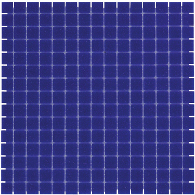 The Mosaic Factory Amsterdam mozaïektegel - 32.2x32.2cm - wand en vloertegel - Vierkant - Glas Cobalt Blue Mat