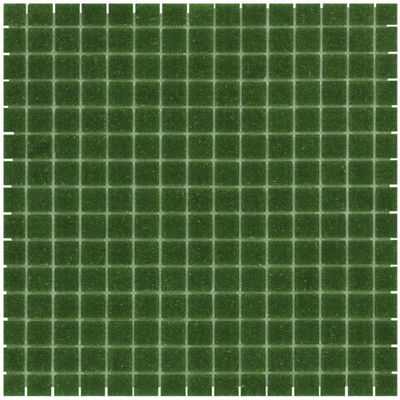 The Mosaic Factory Amsterdam mozaïektegel - 32.2x32.2cm - wand en vloertegel - Vierkant - Glas Dark Green Mat