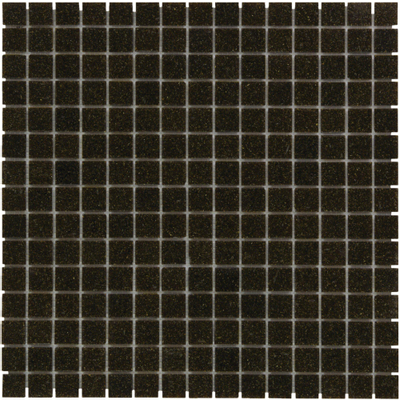 The Mosaic Factory Amsterdam mozaïektegel - 32.2x32.2cm - wand en vloertegel - Vierkant - Glas Dark Brown Mat