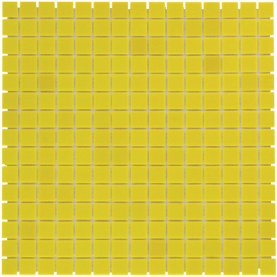 The Mosaic Factory Amsterdam mozaïektegel - 32.2x32.2cm - wand en vloertegel - Vierkant - Glas Yellow Mat