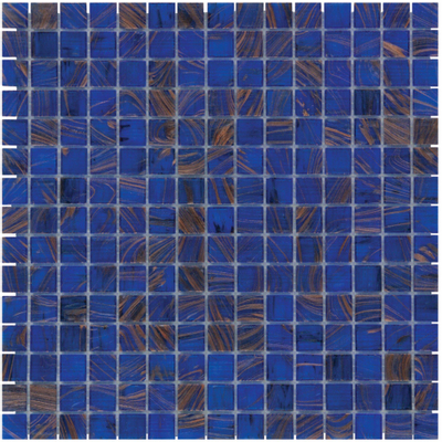 The Mosaic Factory Amsterdam mozaïektegel 2x2x0.4cm voor wand en vloer voor binnen en buiten vierkant Glas Midden Blauw