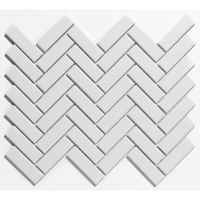 The Mosaic Factory Paris mozaïektegel - 24.7x31.8cm - wandtegel - Rechthoek - Porselein Extra White Glans