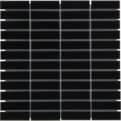 The Mosaic Factory Paris mozaïektegel - 30x30cm - wandtegel - Rechthoek - Porselein Black Glans