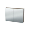 Nemo Spring Nebulo spiegelkast - 80x65x17.8cm - 2 deuren - glazen leggers - met stopcontact - zonder schakelaar - kleur: H868 BST Rila Oak SW637025