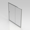 GO by Van Marcke Belo schuifdeur 160x190cm 6mm easy clean glas profielen aluminium verchroomd regelbaar 1560-1610mm SW292798