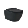 GO by Van Marcke wandtoilet - 53x36x35cm - met softclose & quickrelease zitting - porselein mat zwart SW1009740
