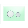 Tece TeceLoop duwplaat groen glas knoppen chroom blinkend SW357509
