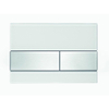 Tece TeceSquare duwplaat kleur glas wit kleur knoppen RVS SW357218