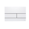 Tece Square II bedieningsplaat duospoeltechniek incl. inbouwraam metaal glans wit SW357237