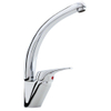 Nemo Start Taura keukenmengkraan eengreeps eengatsmontage met hoge bek met beweegbare uitloop chroom SW287662