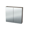Nemo Spring Nebulo luxe spiegelkast - 60x65x17.8cm - 1 dubbelzijdige spiegeldeur - glazen leggers - met stopcontact - zonder schakelaar - kleur: U730 ST9 Basalt SW636909