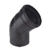 Burgerhout luchttoevoerbocht Ø80mm 45° PP zwart 2113398