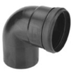 Burgerhout luchttoevoerbocht Ø80mm 90° PP zwart 2113402