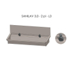 Intersan Sanilav wasgoot met spatbord 120cm met 2 zelfsluitendekranen inox 304 GA32401