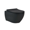 GO by Van Marcke wandtoilet - 53x36x35cm - met softclose & quickrelease zitting - porselein mat zwart SW1009740