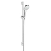 Hansgrohe Croma Select E Multi glijstangset met Croma Select E Multi handdouche 90cm met Isiflex`B doucheslang 160cm wit/chroom 0605313