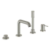 GROHE Essence badrandcombinatie - met omstel - inclusief staafhanddouche - supersteel SW656559