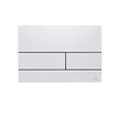 Tece Square II bedieningsplaat duospoeltechniek incl. inbouwraam metaal glans wit SW357237