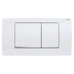Geberit Twinline bedieningplaat, 2-toets spoeling frontbediening voor toilet 34x18.5cm wit OUTLETSTORE STORE33226